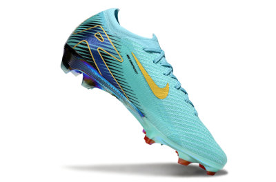Nike Air Zoom Mercurial Vapor 16 Elite FG Low-Tops Soccer Cleats - Jade/Gold/Blue