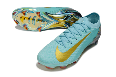 Nike Air Zoom Mercurial Vapor 16 Elite FG Low-Tops Soccer Cleats - Jade/Gold/Blue