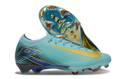 Nike Air Zoom Mercurial Vapor 16 Elite FG Low-Tops Soccer Cleats - Jade/Gold/Blue