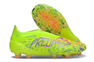 Adidas Predator 25 Elite Laceless FG Low-Tops Soccer Cleats - Yellow/Pink/White