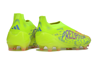 Adidas Predator 25 Elite Laceless FG Low-Tops Soccer Cleats - Yellow/Pink/White