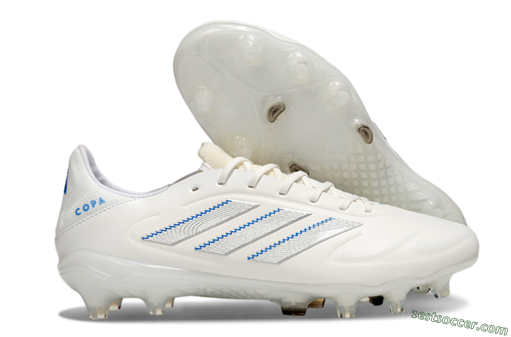 Adidas Copa Pure 3 Elite FG Low-Tops Soccer Cleats - White/Silver/Blue 0