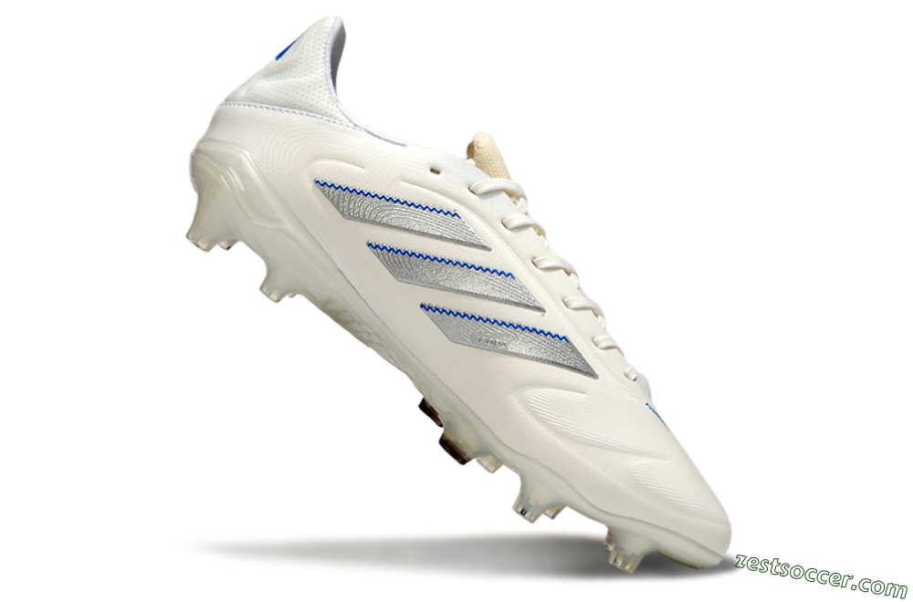 Adidas Copa Pure 3 Elite FG Low-Tops Soccer Cleats - White/Silver/Blue 4