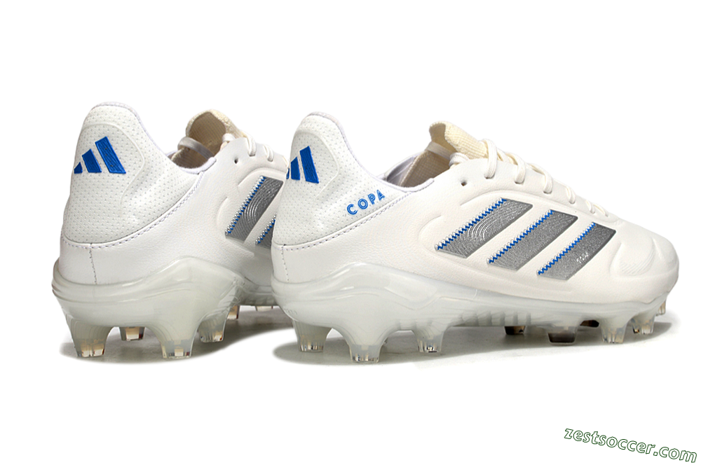 Adidas Copa Pure 3 Elite FG Low-Tops Soccer Cleats - White/Silver/Blue 6