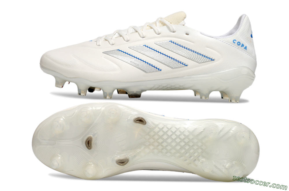 Adidas Copa Pure 3 Elite FG Low-Tops Soccer Cleats - White/Silver/Blue 1
