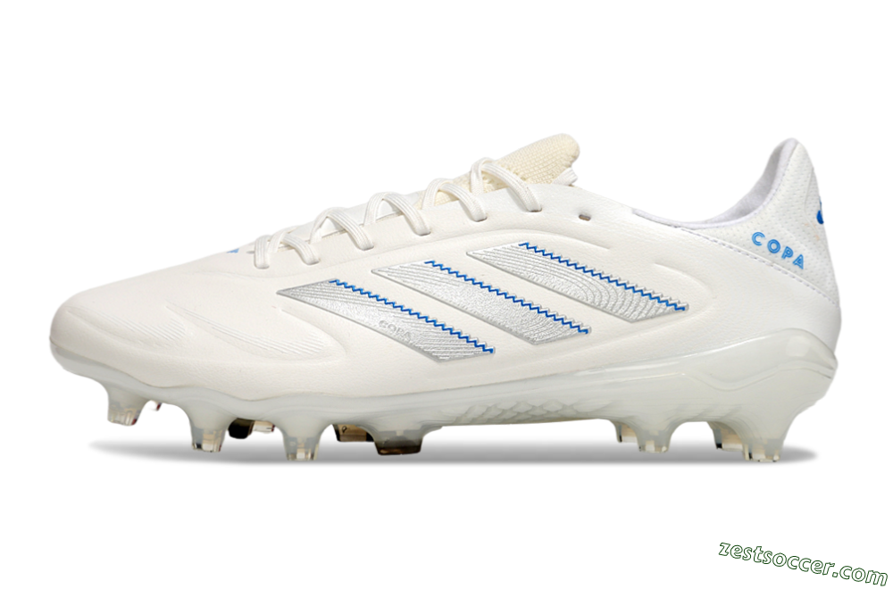 Adidas Copa Pure 3 Elite FG Low-Tops Soccer Cleats - White/Silver/Blue 2