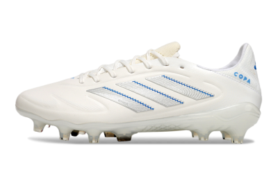 Adidas Copa Pure 3 Elite FG Low-Tops Soccer Cleats - White/Silver/Blue