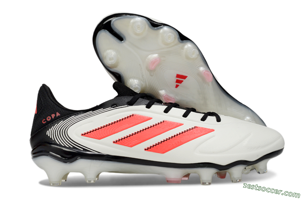 Adidas Copa Pure 3 Elite FG Low-Tops Soccer Cleats - White/Red/Black 0