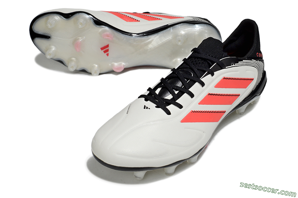 Adidas Copa Pure 3 Elite FG Low-Tops Soccer Cleats - White/Red/Black 3