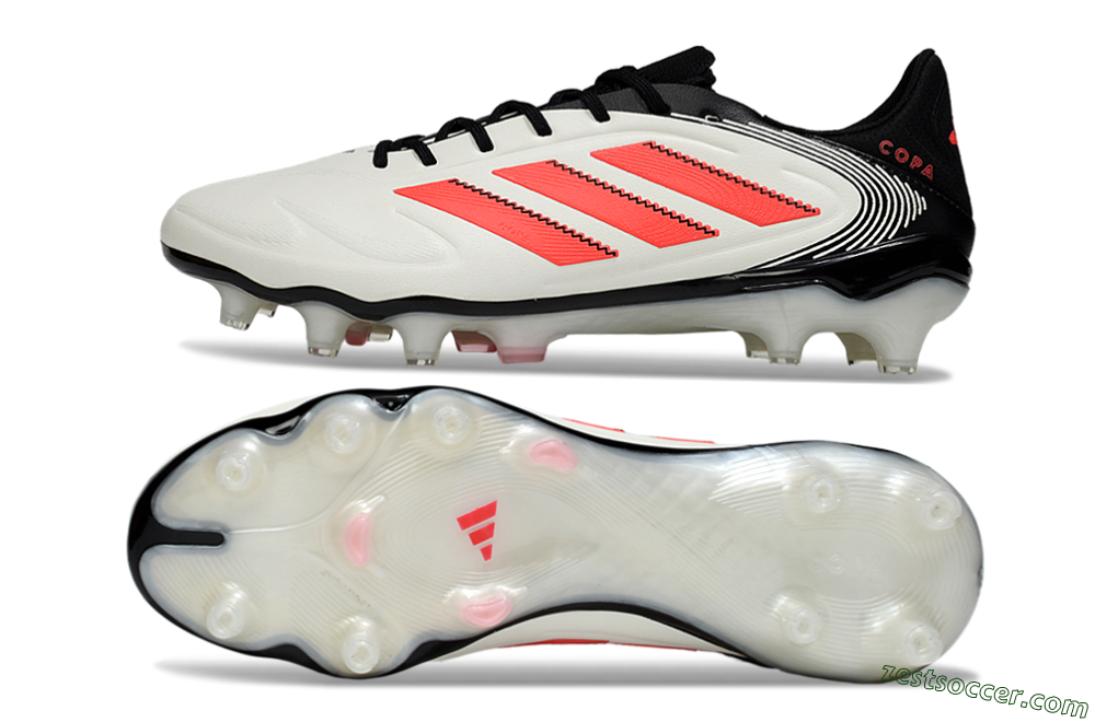 Adidas Copa Pure 3 Elite FG Low-Tops Soccer Cleats - White/Red/Black 1