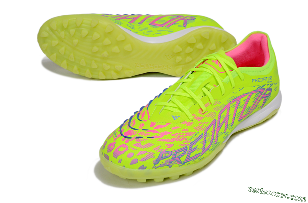 Adidas Predator 25 Elite TF Low-Tops Soccer Shoes - Yellow/Pink/White 3