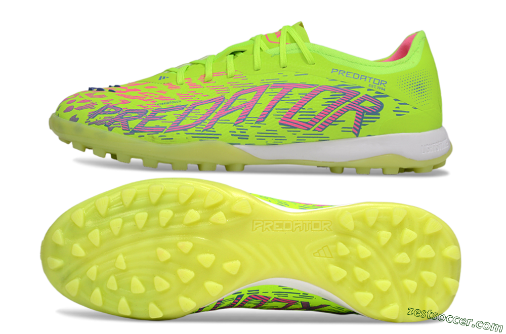 Adidas Predator 25 Elite TF Low-Tops Soccer Shoes - Yellow/Pink/White 1