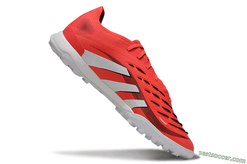 Adidas Predator 25 Elite TF Low-Tops Soccer Shoes - Red/White/Black 4