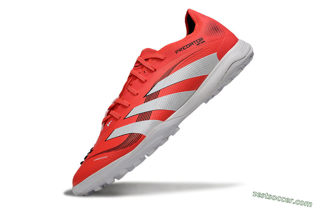 Adidas Predator 25 Elite TF Low-Tops Soccer Shoes - Red/White/Black 5