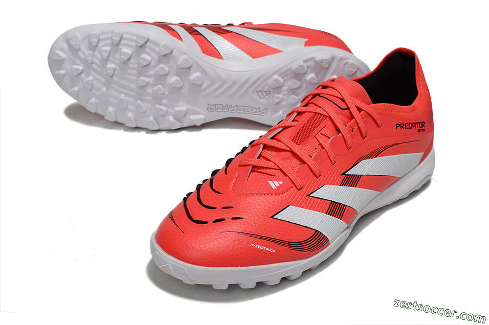 Adidas Predator 25 Elite TF Low-Tops Soccer Shoes - Red/White/Black 3