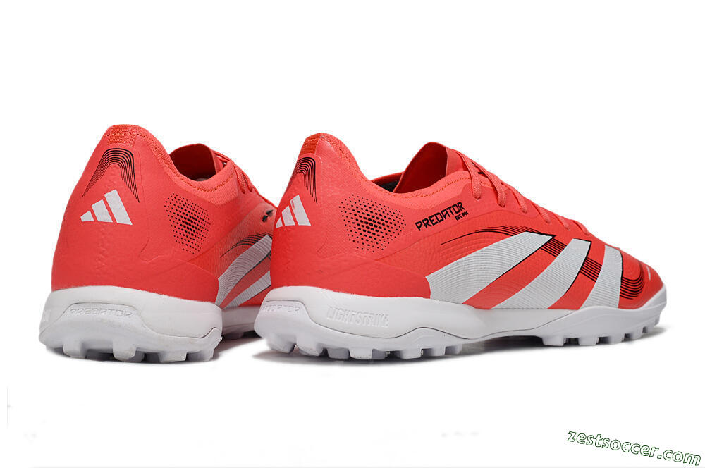 Adidas Predator 25 Elite TF Low-Tops Soccer Shoes - Red/White/Black 6
