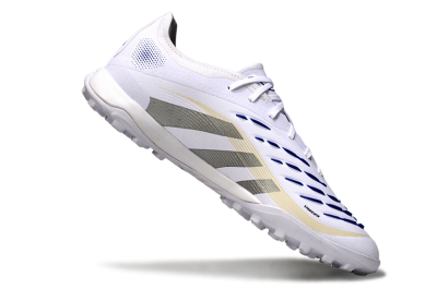 Adidas Predator 25 Elite TF Low-Tops Soccer Shoes - White/Silver/Blue
