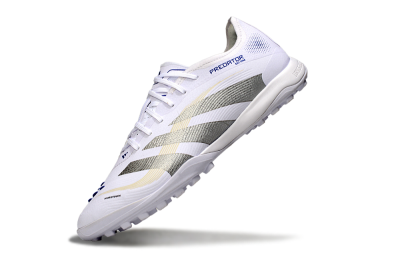 Adidas Predator 25 Elite TF Low-Tops Soccer Shoes - White/Silver/Blue