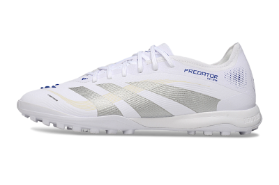 Adidas Predator 25 Elite TF Low-Tops Soccer Shoes - White/Silver/Blue