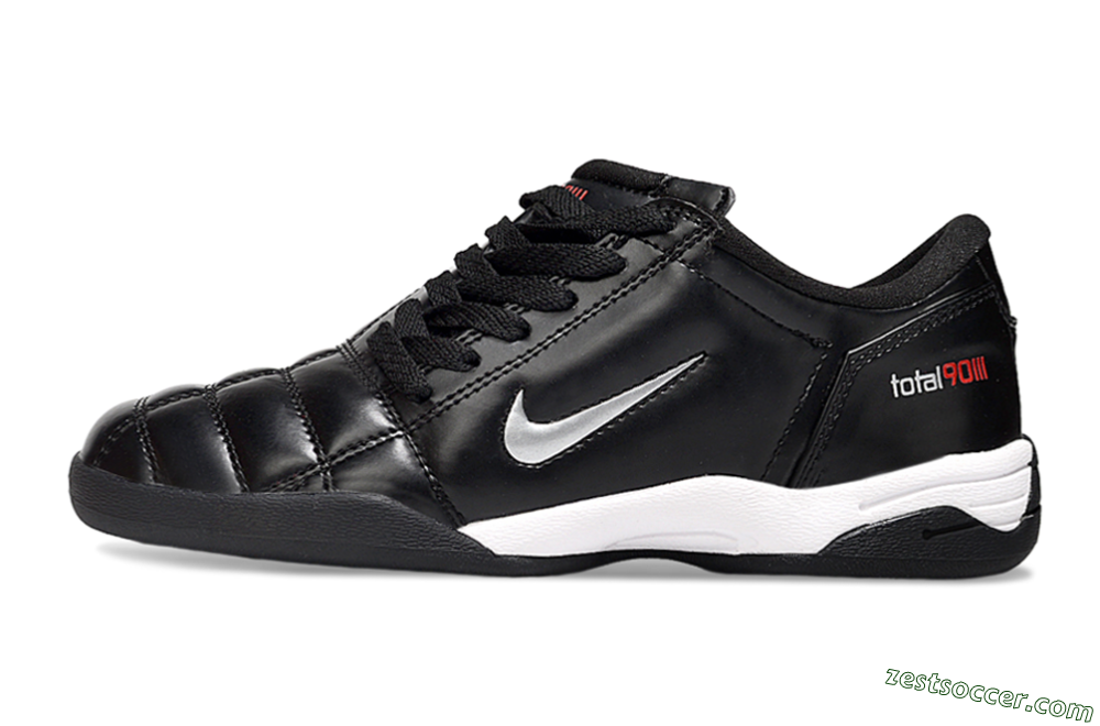 Nike Total 90 II IC Low-Tops Soccer Shoes - Black/White 2