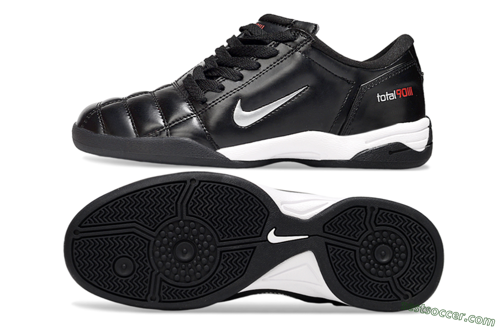 Nike Total 90 II IC Low-Tops Soccer Shoes - Black/White 1
