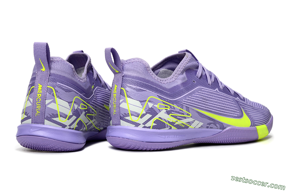 Nike Air Zoom Mercurial Vapor 16 Pro IC Low-Tops Soccer Shoes - Purple/Yellow/White 6