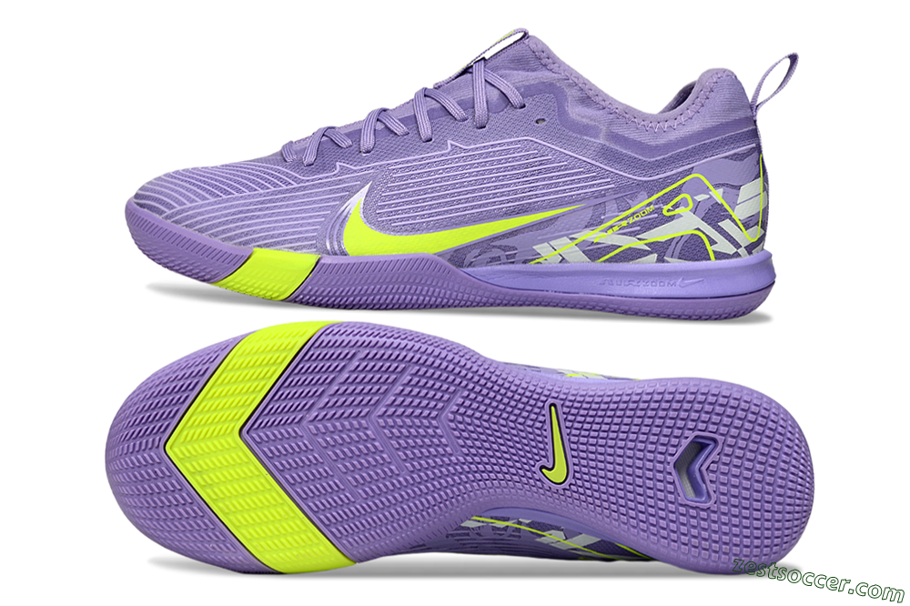 Nike Air Zoom Mercurial Vapor 16 Pro IC Low-Tops Soccer Shoes - Purple/Yellow/White 1