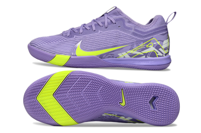 Nike Air Zoom Mercurial Vapor 16 Pro IC Low-Tops Soccer Shoes - Purple/Yellow/White