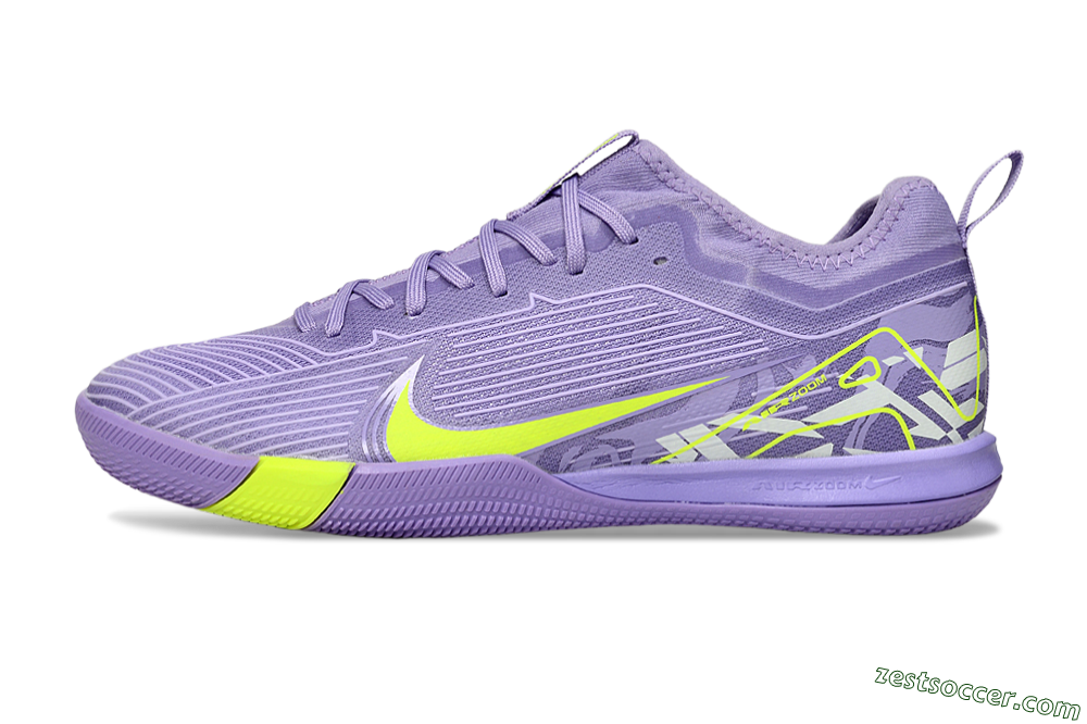 Nike Air Zoom Mercurial Vapor 16 Pro IC Low-Tops Soccer Shoes - Purple/Yellow/White 2