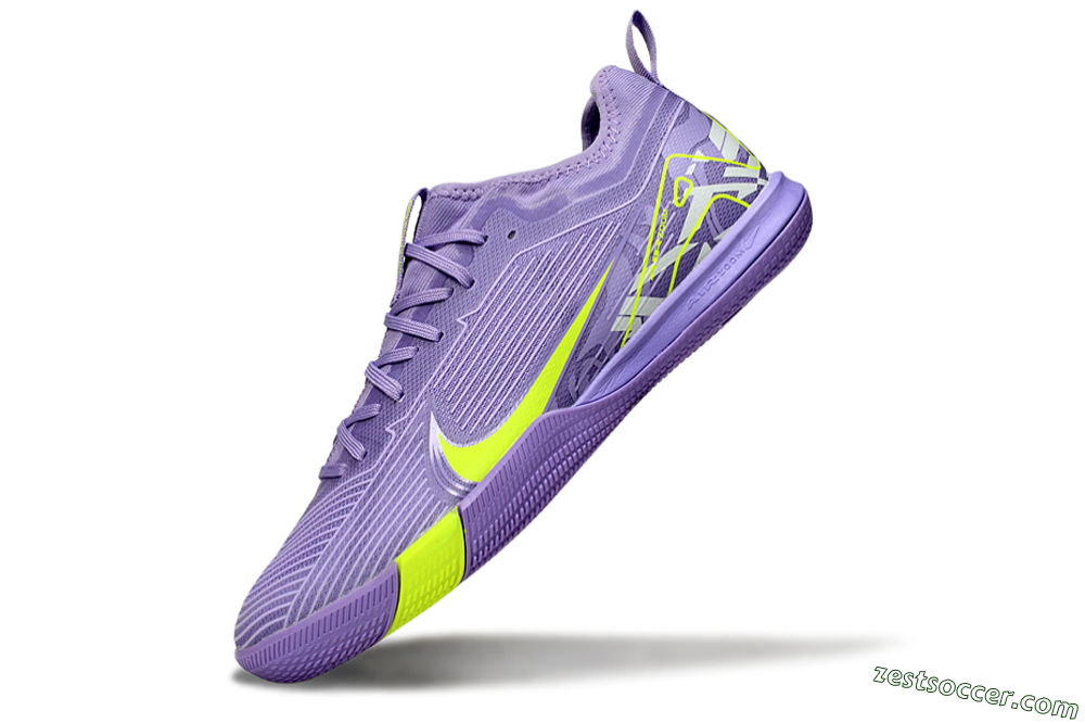Nike Air Zoom Mercurial Vapor 16 Pro IC Low-Tops Soccer Shoes - Purple/Yellow/White 5