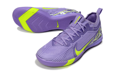 Nike Air Zoom Mercurial Vapor 16 Pro IC Low-Tops Soccer Shoes - Purple/Yellow/White