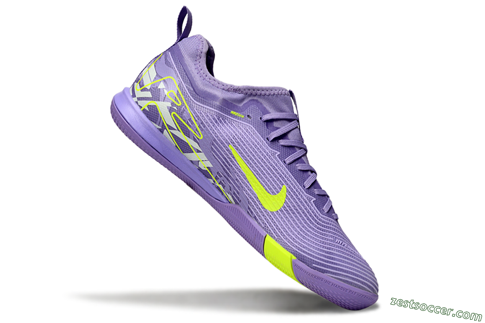 Nike Air Zoom Mercurial Vapor 16 Pro IC Low-Tops Soccer Shoes - Purple/Yellow/White 4