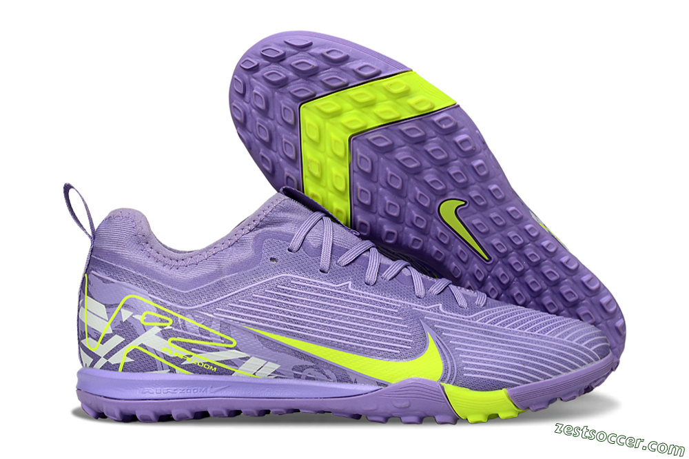 Nike Air Zoom Mercurial Vapor 16 Pro TF Low-Tops Soccer Shoes - Purple/Yellow/White 0