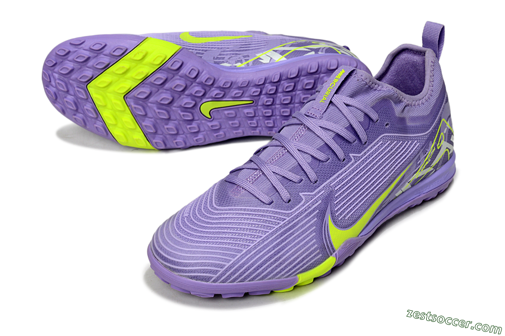 Nike Air Zoom Mercurial Vapor 16 Pro TF Low-Tops Soccer Shoes - Purple/Yellow/White 3
