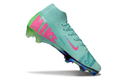 Nike Air Zoom Mercurial Superfly 10 Elite FG High-Tops Soccer Cleats - Jade/Pink/Gold