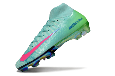 Nike Air Zoom Mercurial Superfly 10 Elite FG High-Tops Soccer Cleats - Jade/Pink/Gold