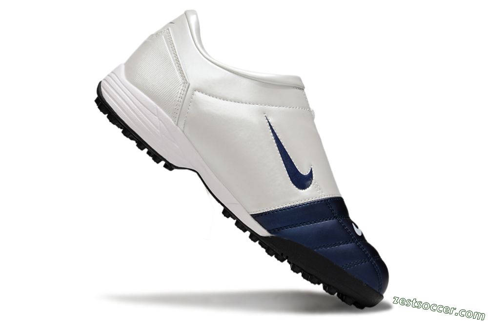 Nike Total 90 II TF Low-Tops Soccer Shoes - Blue/White/Black 4