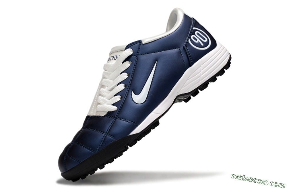 Nike Total 90 II TF Low-Tops Soccer Shoes - Blue/White/Black 5
