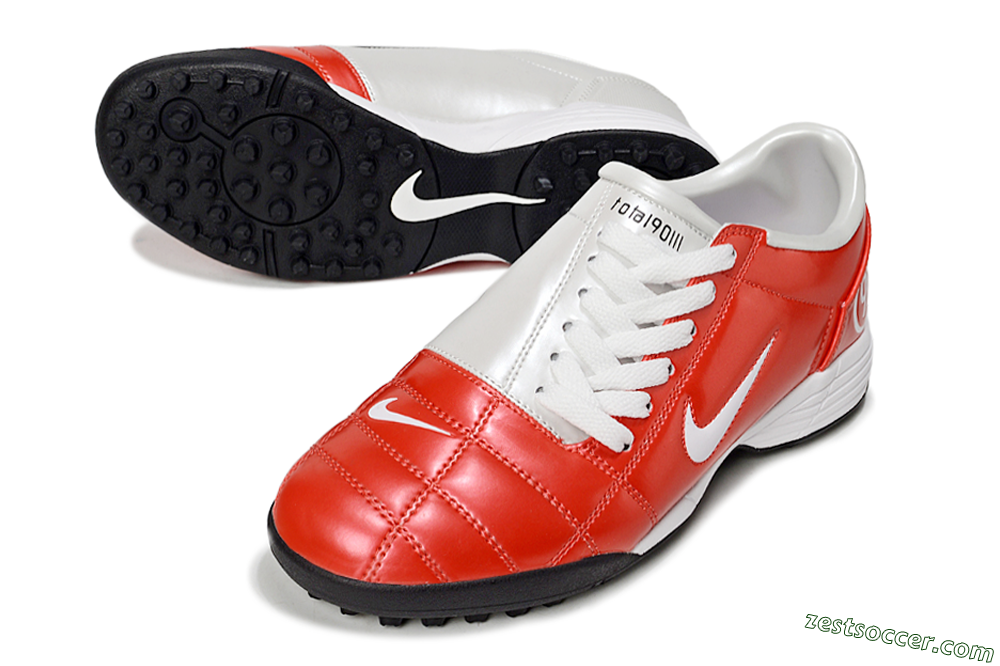 Nike Total 90 II TF Low-Tops Soccer Shoes - Red/White/Black 3