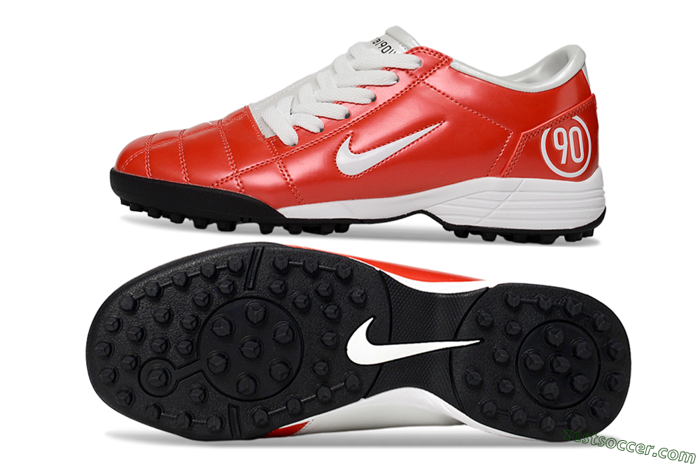 Nike Total 90 II TF Low-Tops Soccer Shoes - Red/White/Black 1
