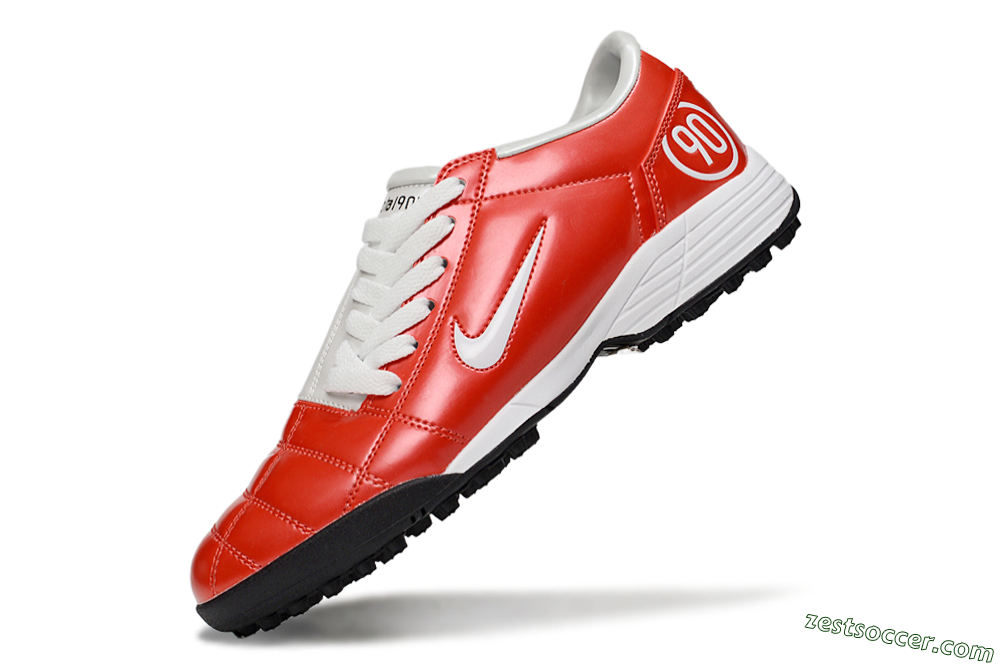 Nike Total 90 II TF Low-Tops Soccer Shoes - Red/White/Black 5