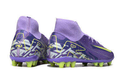 Nike Air Zoom Mercurial Superfly 10 Academy AG High-Tops Soccer Cleats - Purple/Yellow/White