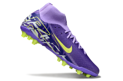 Nike Air Zoom Mercurial Superfly 10 Academy AG High-Tops Soccer Cleats - Purple/Yellow/White