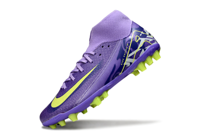 Nike Air Zoom Mercurial Superfly 10 Academy AG High-Tops Soccer Cleats - Purple/Yellow/White