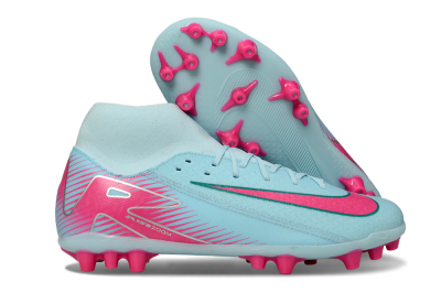 Nike Air Zoom Mercurial Superfly 10 Academy AG High-Tops Soccer Cleats - Jade/Pink/Silver
