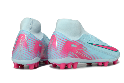 Nike Air Zoom Mercurial Superfly 10 Academy AG High-Tops Soccer Cleats - Jade/Pink/Silver