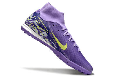 Nike Air Zoom Mercurial Superfly 10 Academy TF High-Tops Soccer Shoes - Purple/Yellow/White