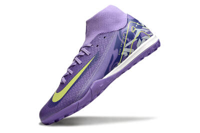 Nike Air Zoom Mercurial Superfly 10 Academy TF High-Tops Soccer Shoes - Purple/Yellow/White