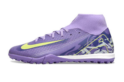Nike Air Zoom Mercurial Superfly 10 Academy TF High-Tops Soccer Shoes - Purple/Yellow/White