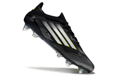 Adidas F50 Elite SG Low-Tops Soccer Cleats - Black/Silver/Yellow